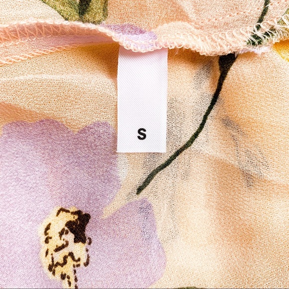 Reformation Floral Ruffle Sleeve Boho Top - Picture 11 of 13